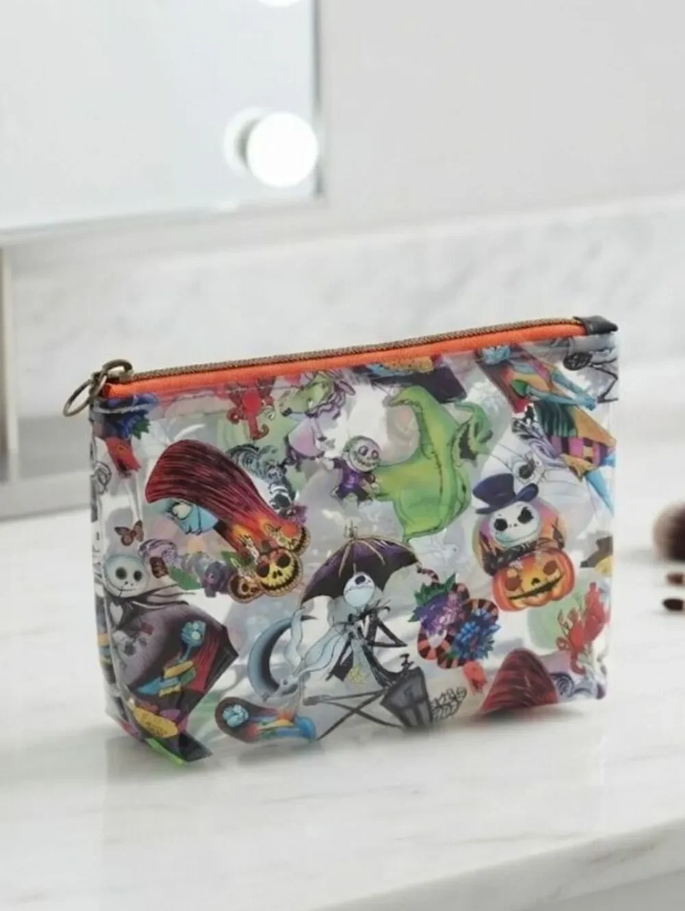 King of nightmare and friends, clear vinyl Versatile Cosmetic Pouch raw edges